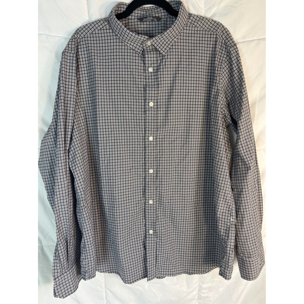 Member's Mark Benton Performance Shirt Mens XXL Slim Fit Long Sleeve‎ Button Up